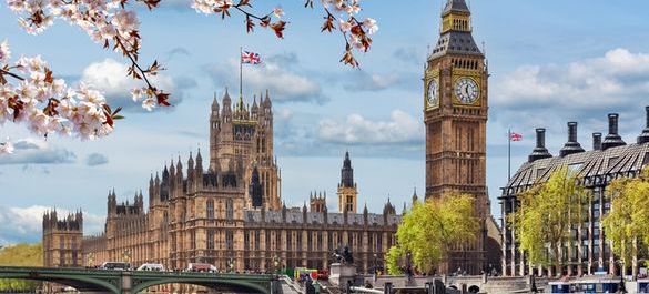 The Houses of Parliament. 