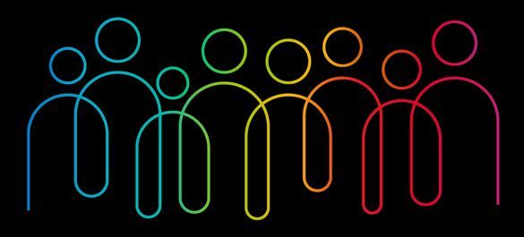 Icon of a group of people standing together 