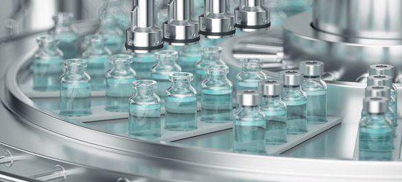 Vaccine manufacturing convey belt. 