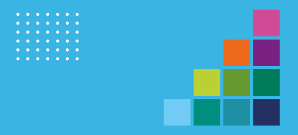 Multi-coloured steps going upwards