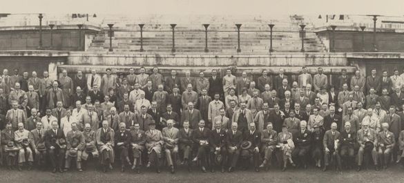 Group photo of delegates attending the Second International Congress of Microbiology held from 25 July &ndash; 1 August 1936 at University College London, U